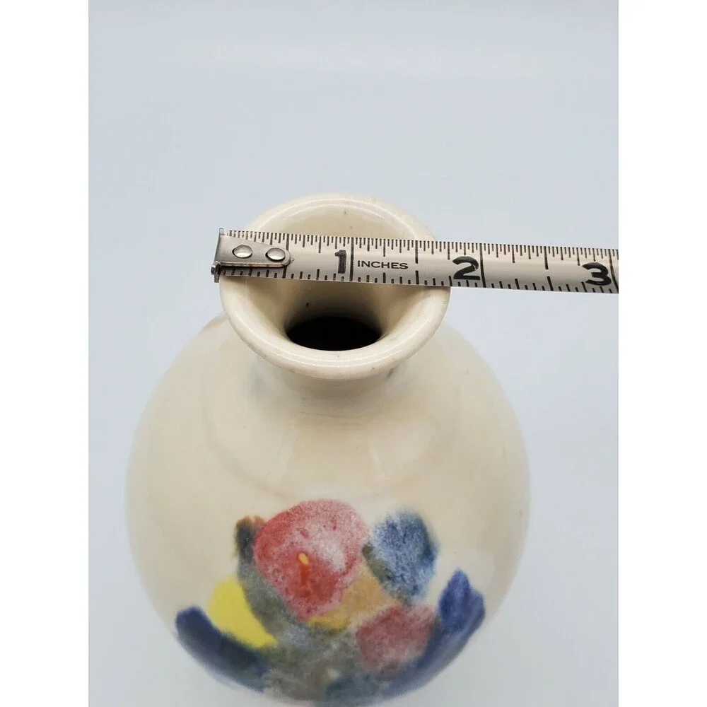 JWC Pottery Vase Multi-Colored Glaze Marked J.W.C. Beautiful!!! Colorful!!